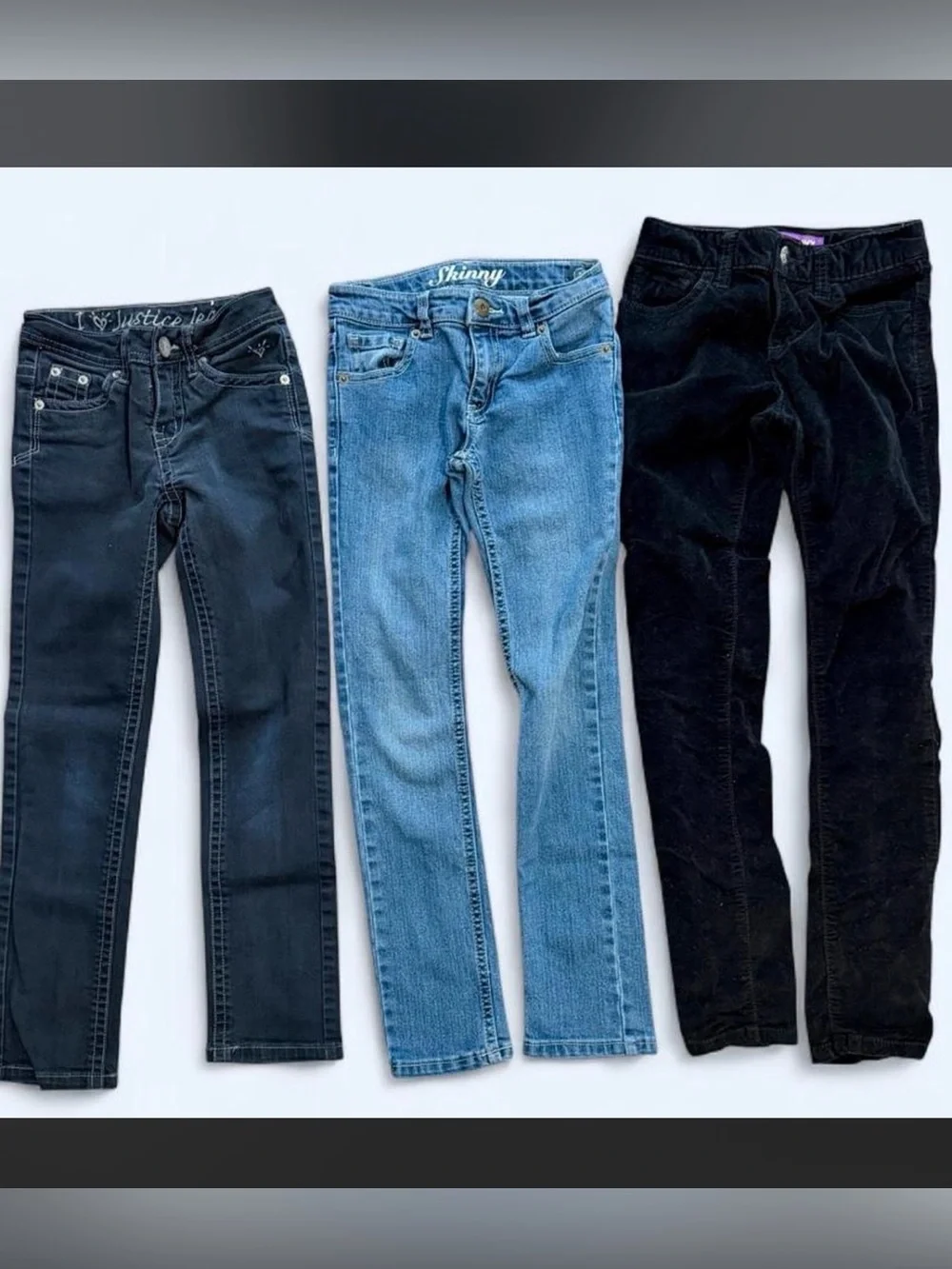 Set of (3) girls pants size 8 slim